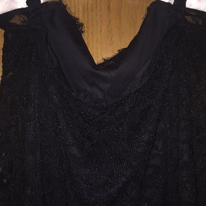 Brand new black formal dress with lace sleeves
